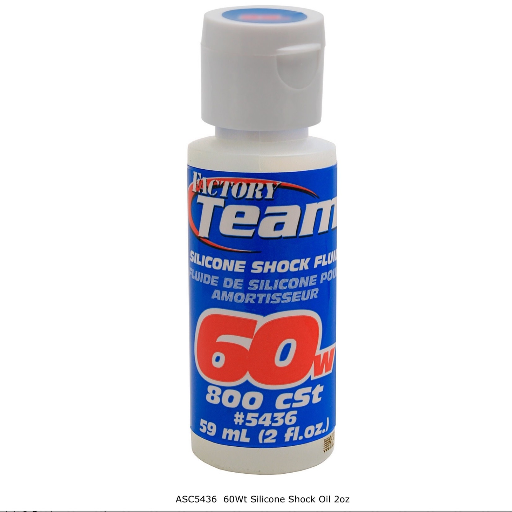 Team Associated #5436 Team Associated Silicone Shock Oil (2oz) (60wt)