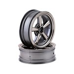 Team Associated Team Associated DR10 2.2" Drag Racing Front Wheels (Black Chrome) (2) w/12mm Hex #71077