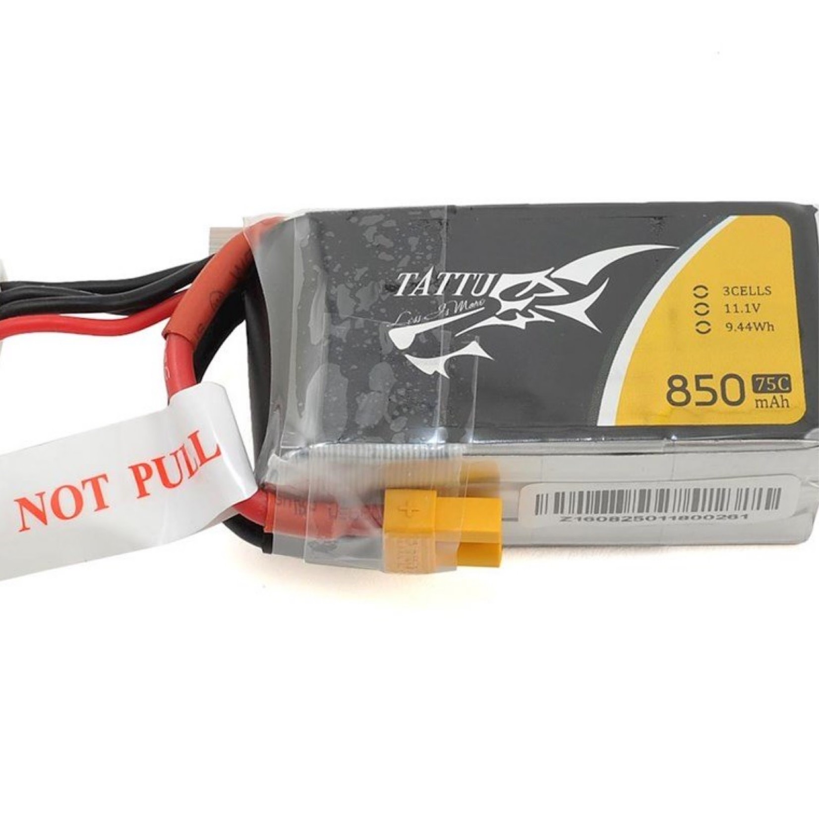 Tattu Summer Sale #TAA8503S75XT3 attu 3S LiPo Battery 75C (11.1V/850mAh) w/XT-30 Connector