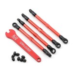 Traxxas #7138X Traxxas Aluminum Toe Links (Red) (4)