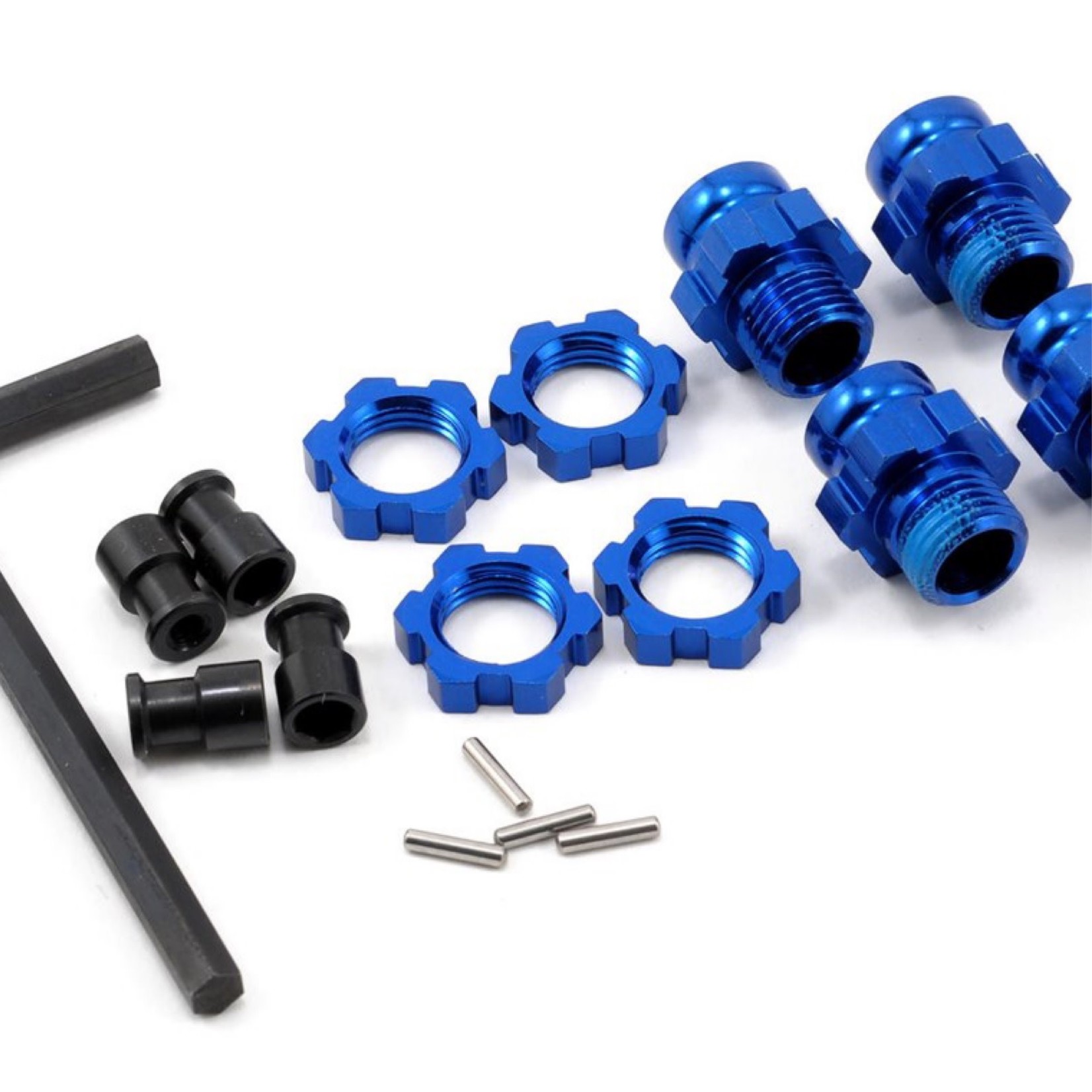 Traxxas #6856X Traxxas Aluminum 17mm Wheel Adapter Set (Blue) (4)