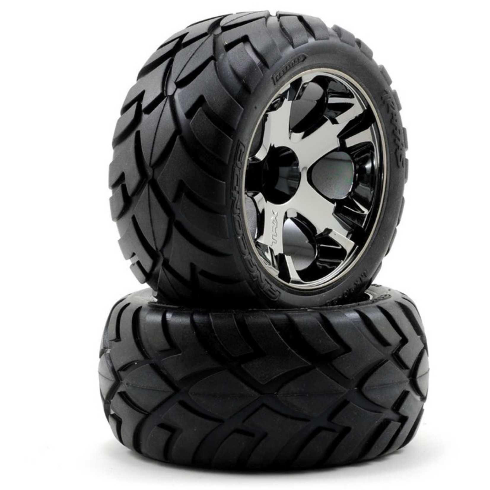 Traxxas Traxxas Anaconda Tires w/All-Star Front Wheels (2) (Black Chrome) (Standard) #3776A