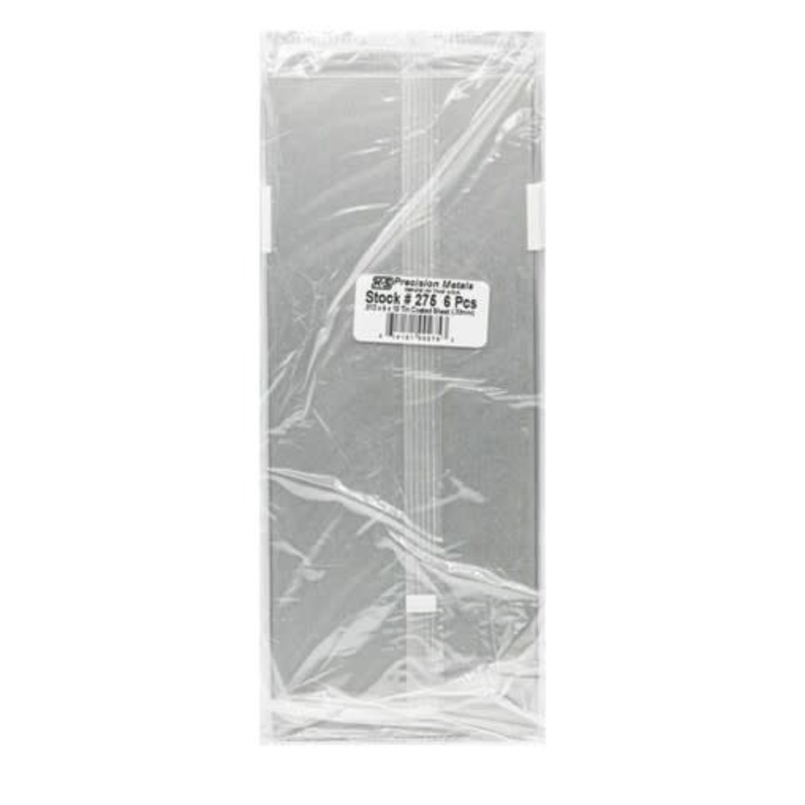 K&S #275 Tin Flat Sheet 0.013" Thick - 4" x 10"