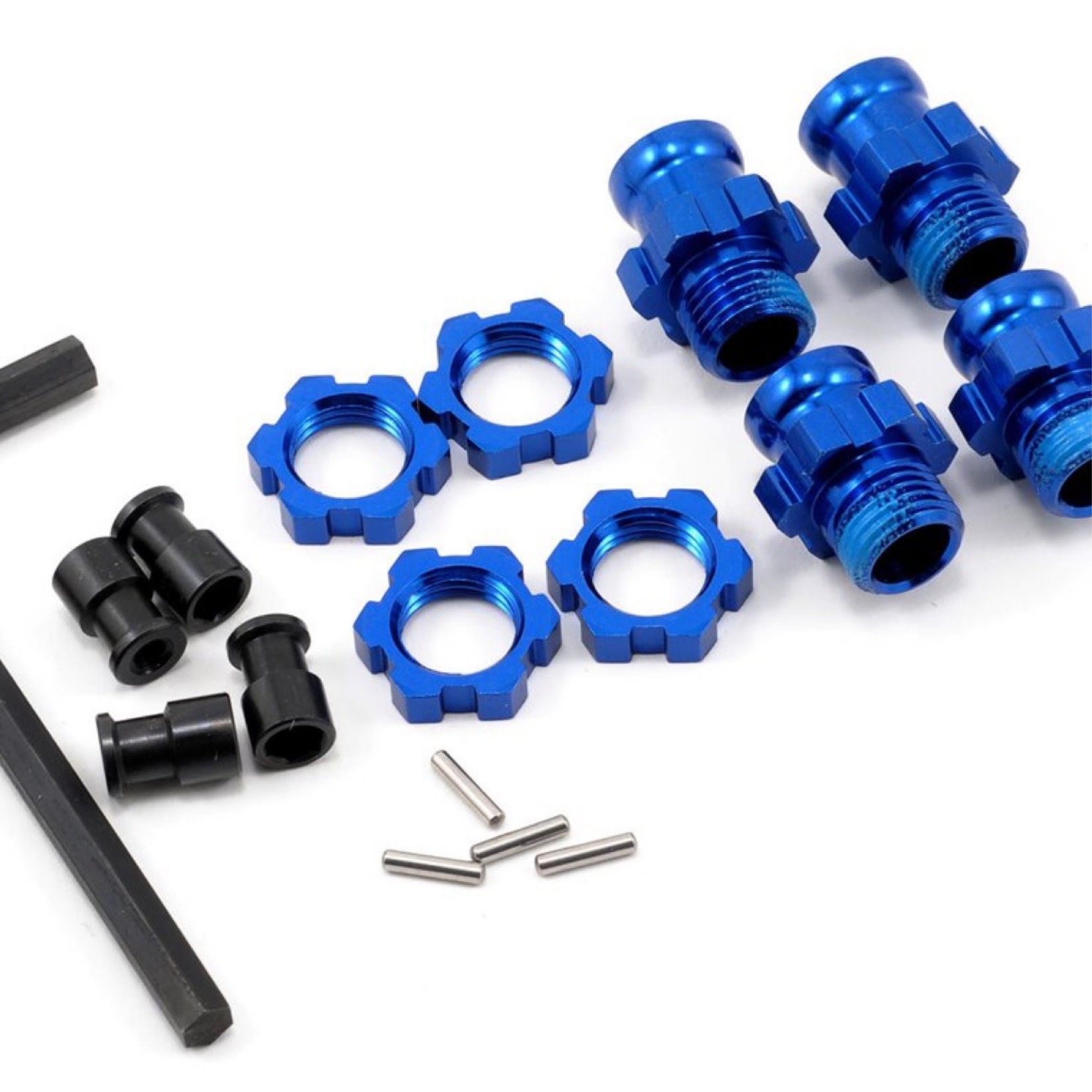 Traxxas #5853X Traxxas Aluminum 17mm Wheel Adapter Set (Blue) (4)