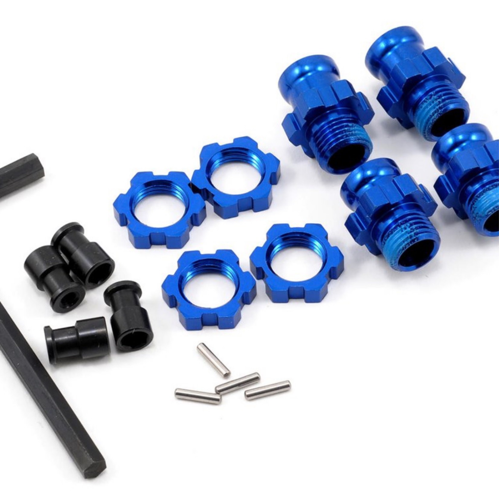 Traxxas Traxxas Aluminum 17mm Wheel Adapter Set (Blue) (4) #5853X