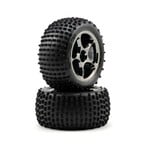 Traxxas #2470A Traxxas Alias 2.2" Rear Pre-Mounted Tires (2) (Bandit) (Black Chrome) (Standard)