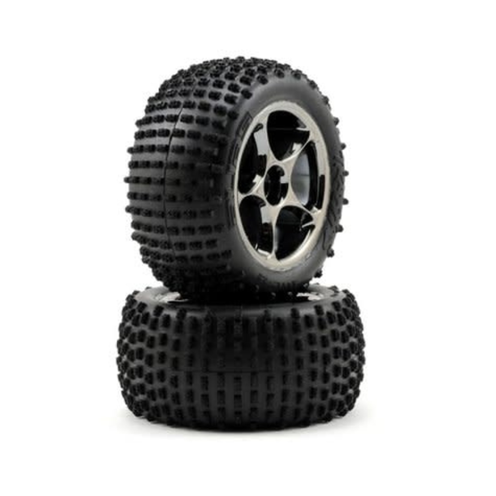 Traxxas #2470A Traxxas Alias 2.2" Rear Pre-Mounted Tires (2) (Bandit) (Black Chrome) (Standard)