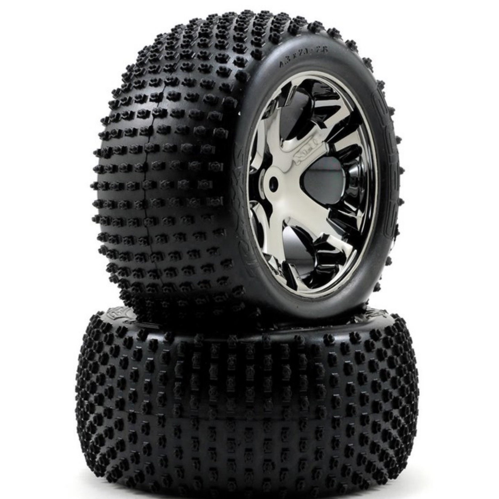 Traxxas Traxxas Alias Rear Tires w/All-Star Wheels (2) (Black Chrome) (Standard) #3770A