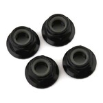 Traxxas #8447A Traxxas 5mm Aluminum Flanged Nylon Locking Nuts (Black) (4)