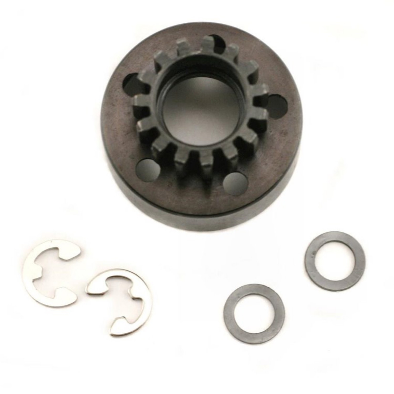 Traxxas Traxxas Clutch bell (15T) 5x8x0.5mm fiber washer, 5mm e-clip (use 5x11x4mm bearing #5215