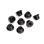Traxxas #8447 Traxxas Serrated Steel 5mm Flanged Nylon Locking Nuts (8)