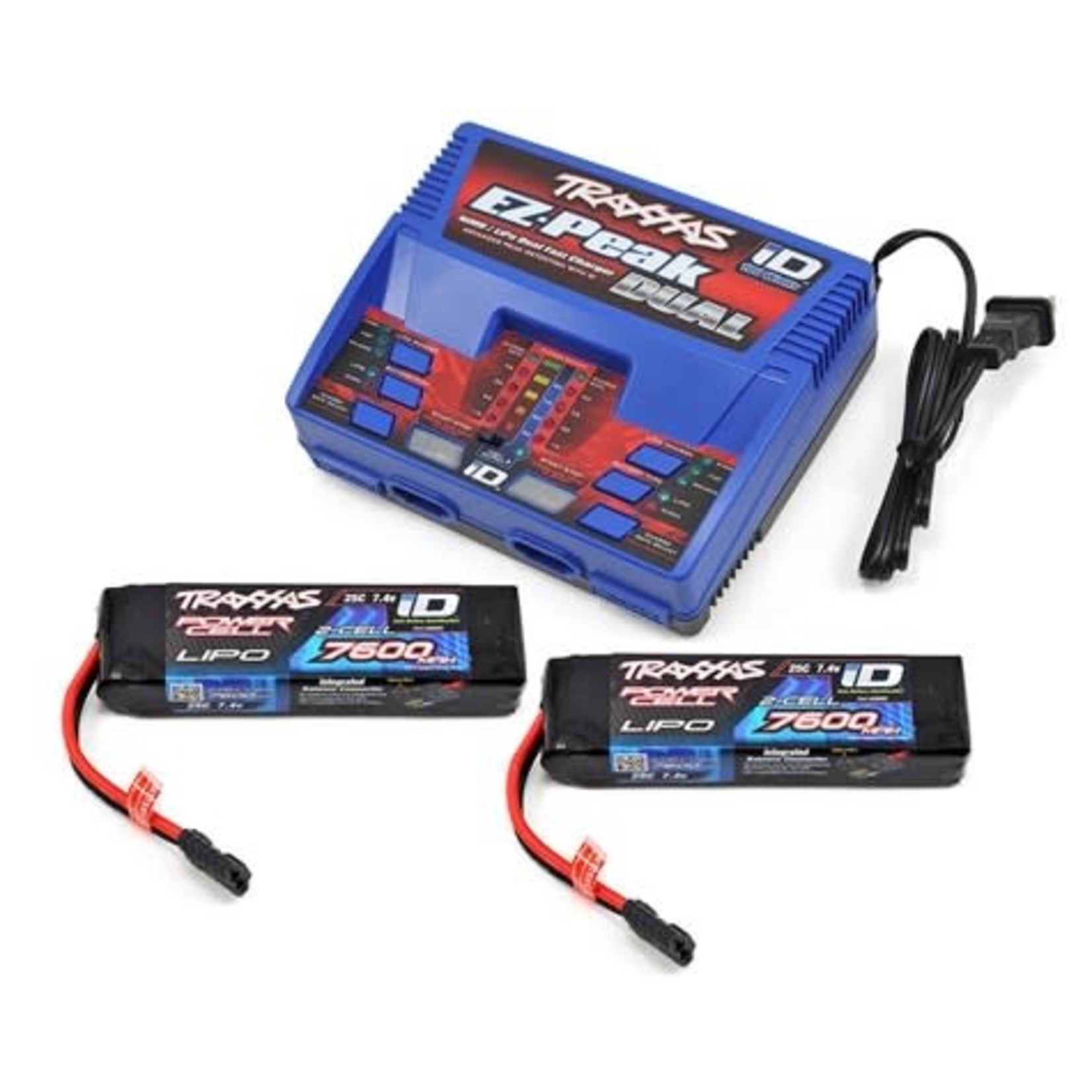 Traxxas #2991 Traxxas EZ-Peak 2S "Completer Pack" Dual Multi-Chemistry Battery Charger  w/Two Power Cell 2S Batteries (7600mah)