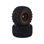 Traxxas #8972T  Traxxas Maxx All-Terrain Pre-Mounted Tires (2) (Black/Orange)