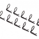 Traxxas #3935A Traxxas Angled Body Clips (90-degrees) (10) (Black)