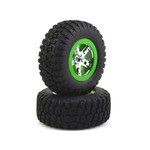 Traxxas Traxxas BFGoodrich KM2 Tire w/SCT Rear Wheel (2) (Chrome/Green) (Standard) #6876