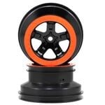 Traxxas Traxxas Dual Profile Short Course Wheels (Black/Orange) (2) (Slash Rear) 12mm Hex  #5868X