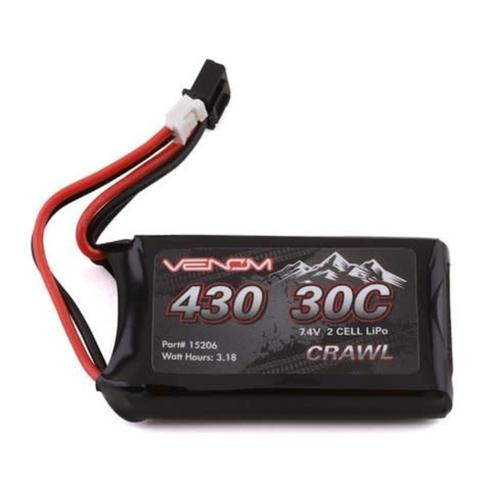 Venom Power Venom Power Axial SCX24 2S 30C LiPo Battery (7.4V/430mAh) #15206
