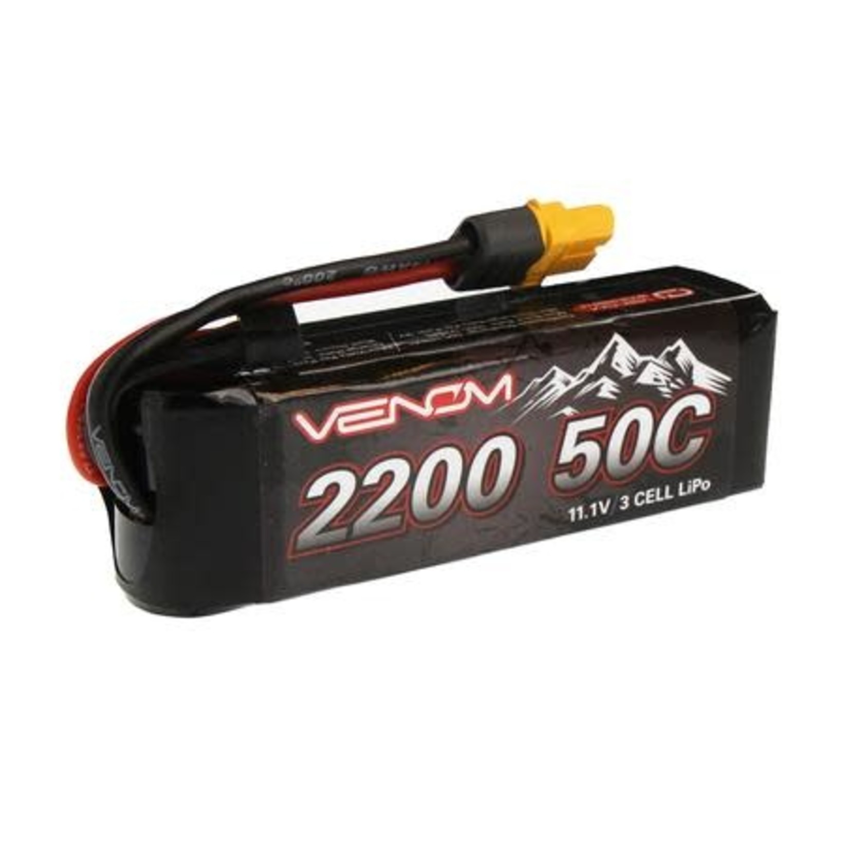 Venom Power Venom Racing - RC Rock Crawler 50C 3S 2200mAh 11.1V LiPo Battery with Universal 2.0 Plugs #15190