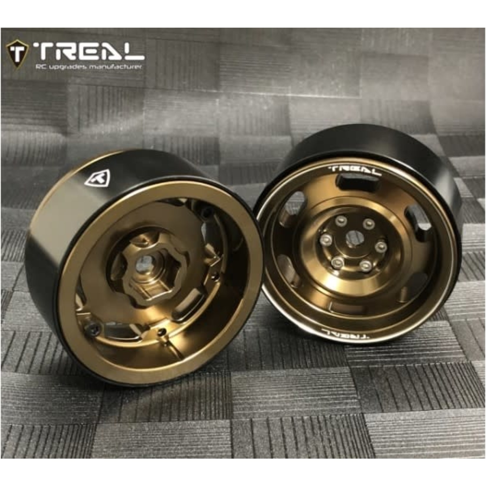 Treal Treal 1/10 Scale Vintage Type-G Beadlock Wheels (Bronze) #X0030DDWE1