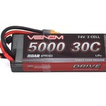 Venom Venom Power 2S 30C Hard Case LiPo Battery w/UNI 2.0 Connector (7.4V/5000mAh) #15149