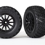 Traxxas #7473T Traxxas Rally Pre-Mounted Tires w/Rally Wheels (Black) (2)