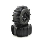 Traxxas #7773  Traxxas X-Maxx Pre-Mounted Paddle Tires & Wheels (2) (Black)