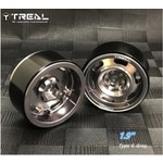 Treal #X0030DEJAH Treal Metal 1.9 Beadlock Wheel Rims 4pcs Vintage Design Wheel Hub for Wagon Wheel 1:10 RC Crawler -Type G (Gray)