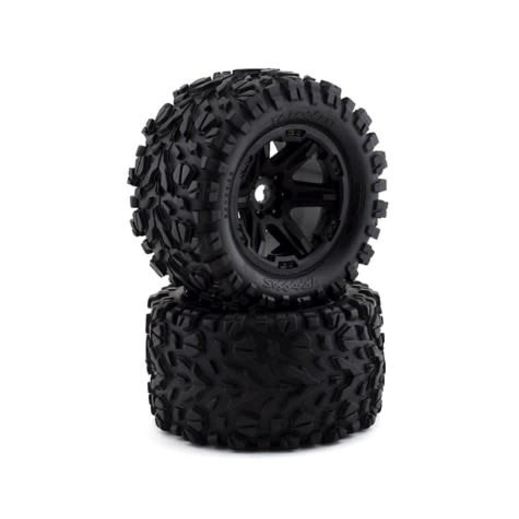 Traxxas #8672  Traxxas Talon EXT 3.8" Pre-Mounted E-Revo 2.0 Tires w/17mm Hex (2) (Black)