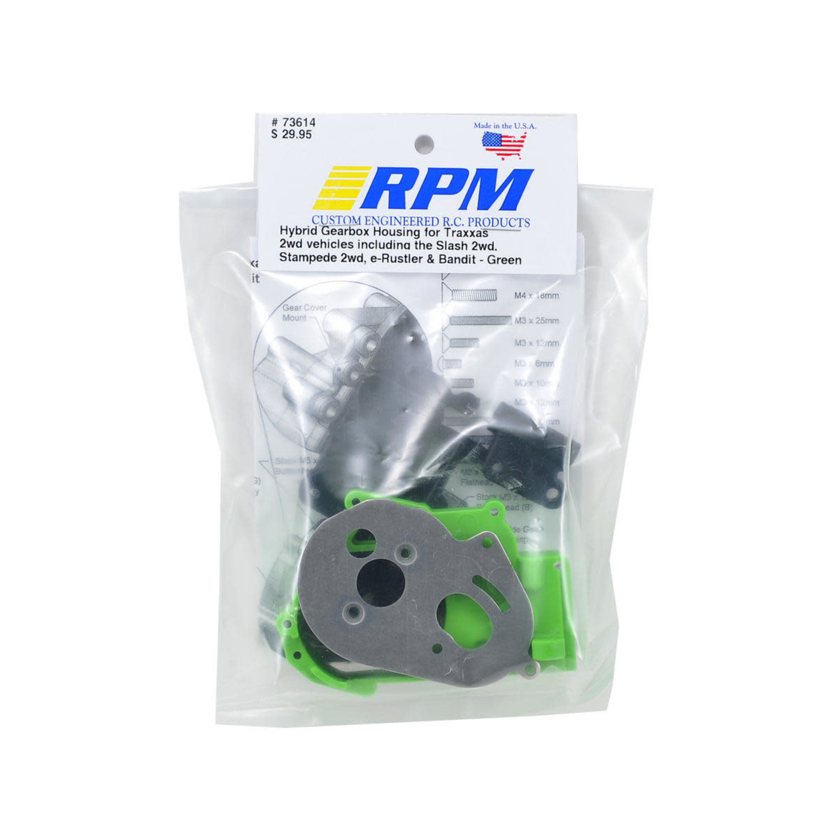 RPM RPM Hybrid Gearbox Housing & Rear Mount Kit (Green) #73614