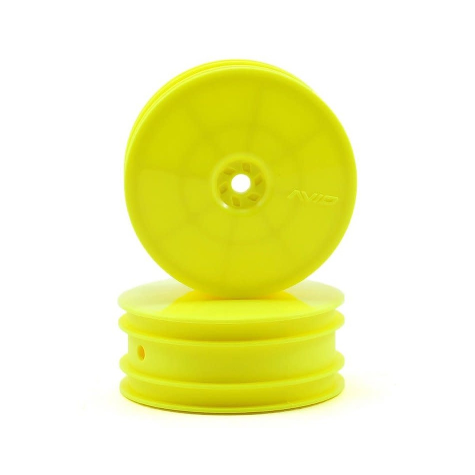 Avid RC Avid RC 10mm Hex Satellite 2.2" Front Buggy Wheels (2) (TLR 22) (Yellow) #AV1104-Y