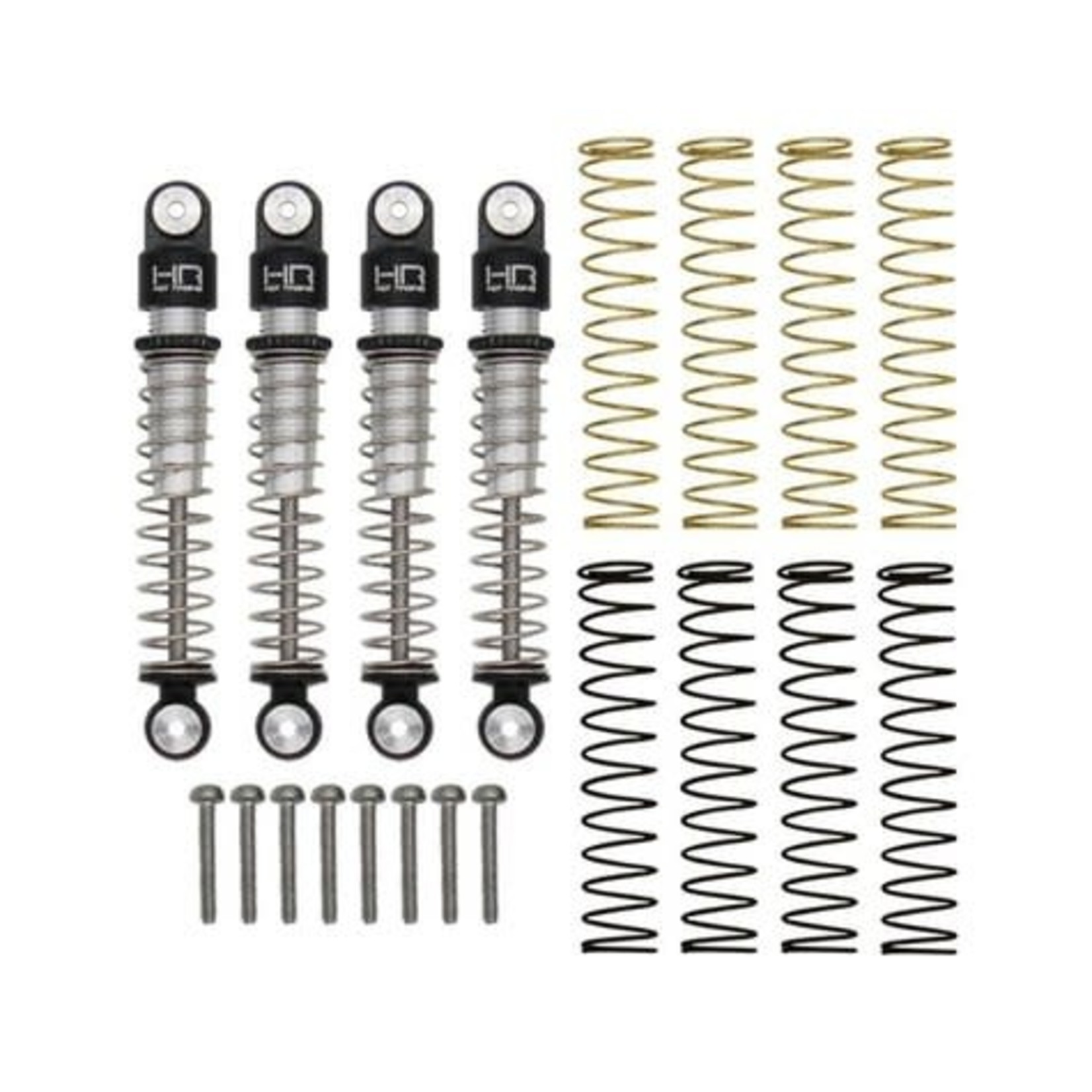Hot Racing #SXTF428LT Hot Racing Axial SCX24 Aluminum Threaded Long Travel Shocks (4)