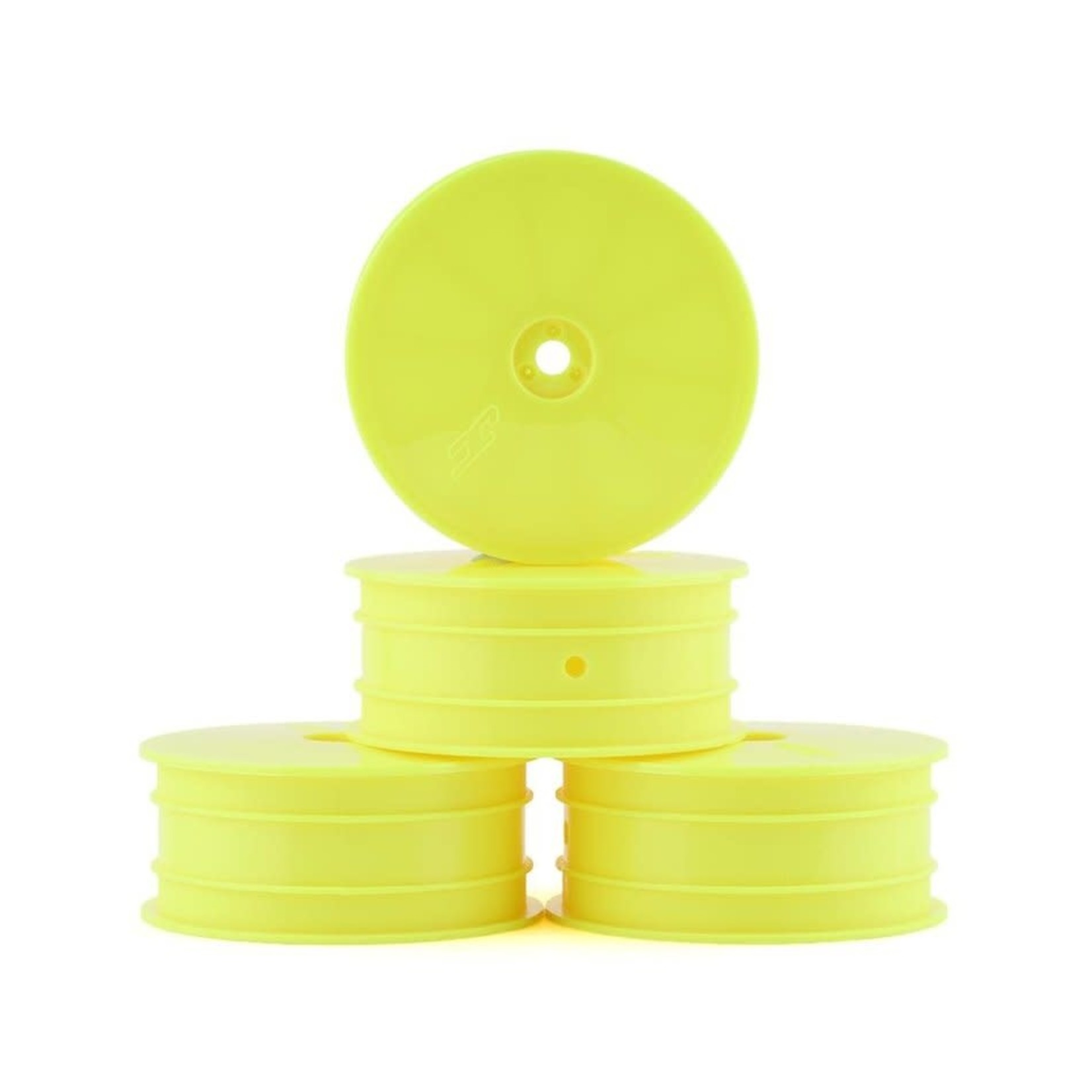 JConcepts #3353Y JConcepts 12mm Hex Mono 2.2" 4WD Front Buggy Wheels (4) (Yellow) (22X-4, XB4, B74.1)