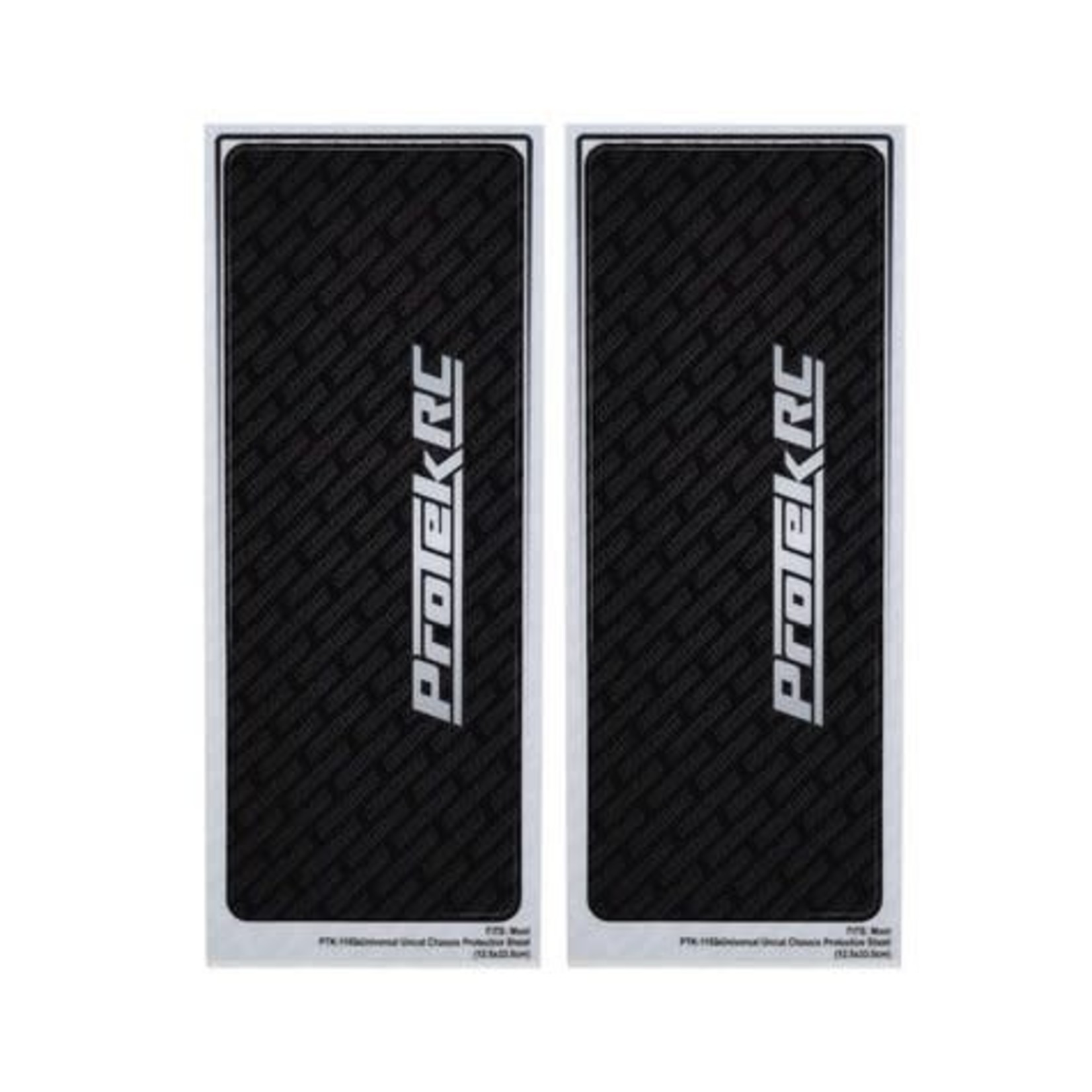 ProTek RC #PTK-1102 ProTek RC Universal Chassis Protective Sheet (Black) (2) (12.5x33.5cm)