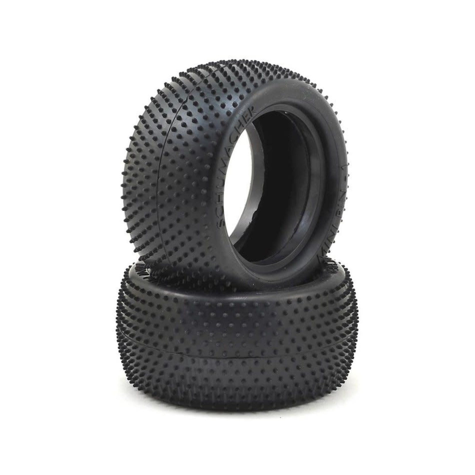Schumacher Schumacher "Mini Pin 1" 2.2" 1/10 Rear Buggy Carpet Tires (2) (Yellow) #U6817