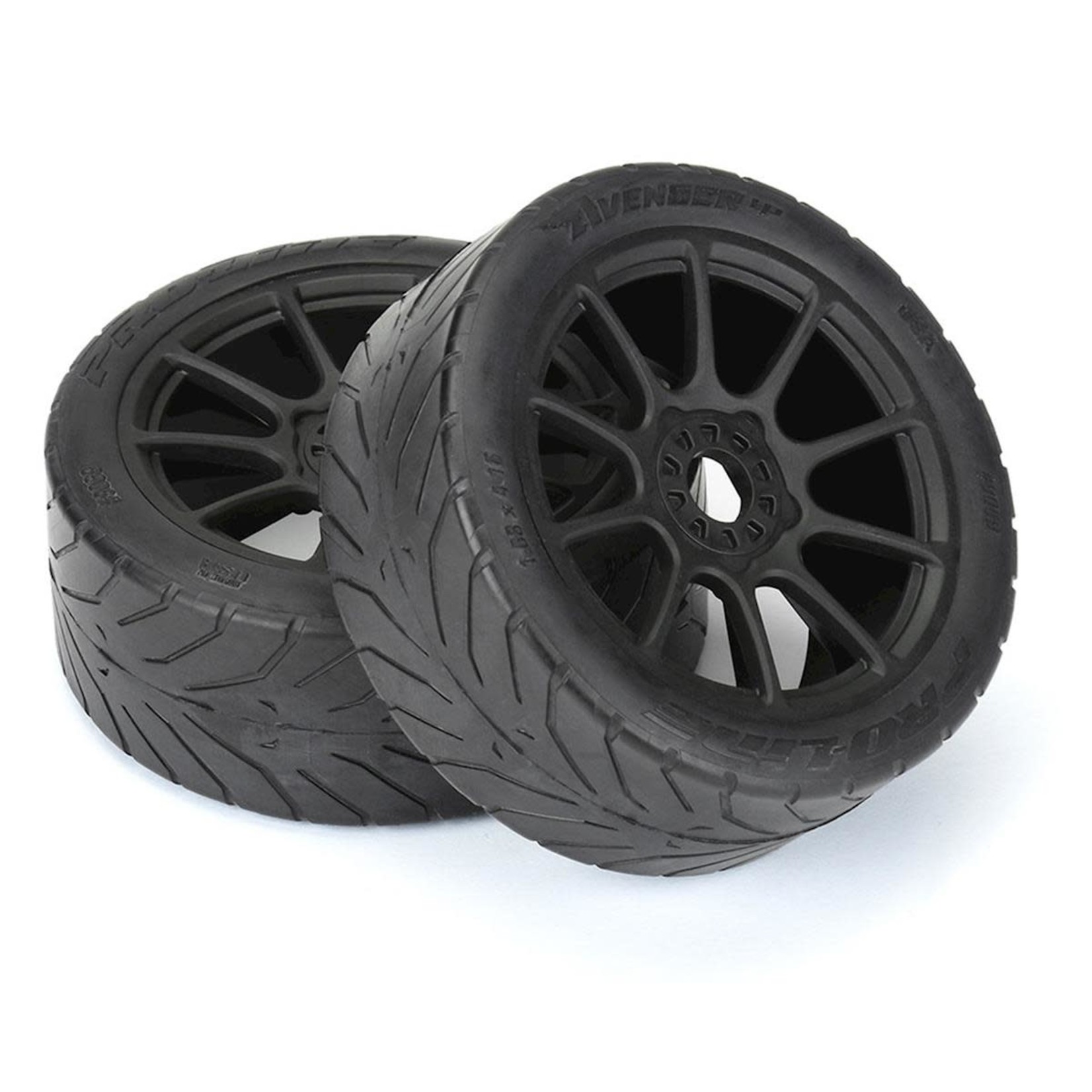 Pro-Line Pro-Line Avenger HP Belted Pre-Mounted 1/8 Buggy Tires (2) (Black) (S3) w/Mach 10 Wheel #9069-21
