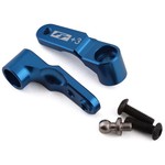 Team Associated Team Associated RC10B6 Factory Team Aluminum Steering Bellcrank (Blue) (+3mm) #91914