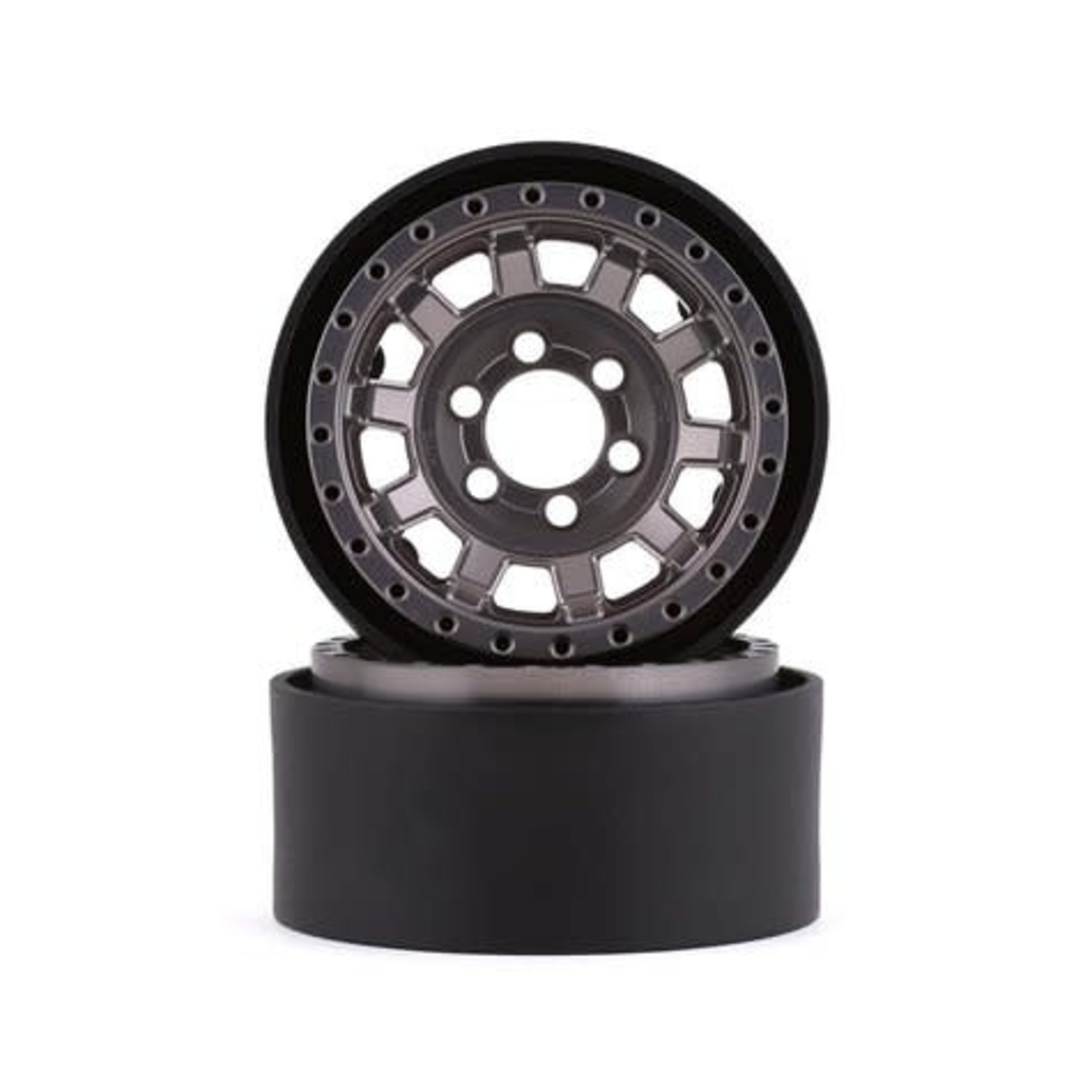 Vanquish Products #VPS07782 Vanquish Products KMC KM236 Tank 1.9" Beadlock Crawler Wheels (Grey) (2)