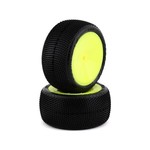 JConcepts #3152-201021 JConcepts Fuzz Bite LP 2.2" Mounted Rear Buggy Carpet Tires (Yellow) (2) (Pink) w/12mm Hex