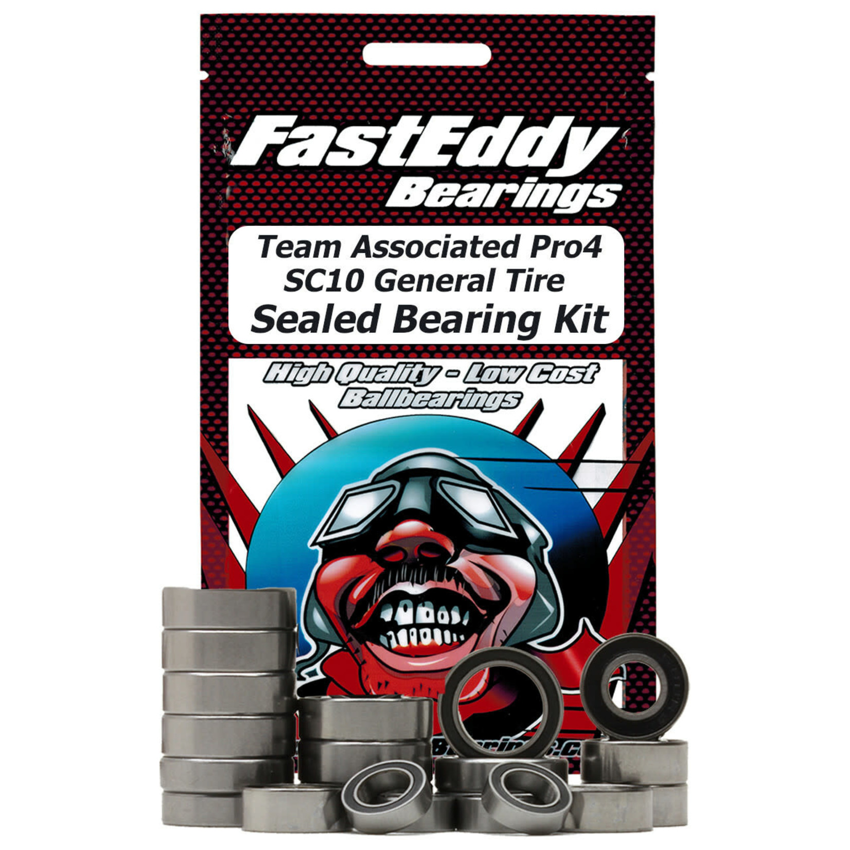 FastEddy Team Associated Pro4 SC10 General Tire Sealed Bearing Kit #TFE7400