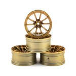 MST MST GTR Wheel Set (Gold) (4) (9mm Offset) w/12mm Hex #832068GD