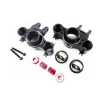 Hot Racing Hot Racing Traxxas T-Maxx/Revo/Summit Aluminum Axle Carriers (Black) w/Bearings & Carbon Arms #RVO21XG01