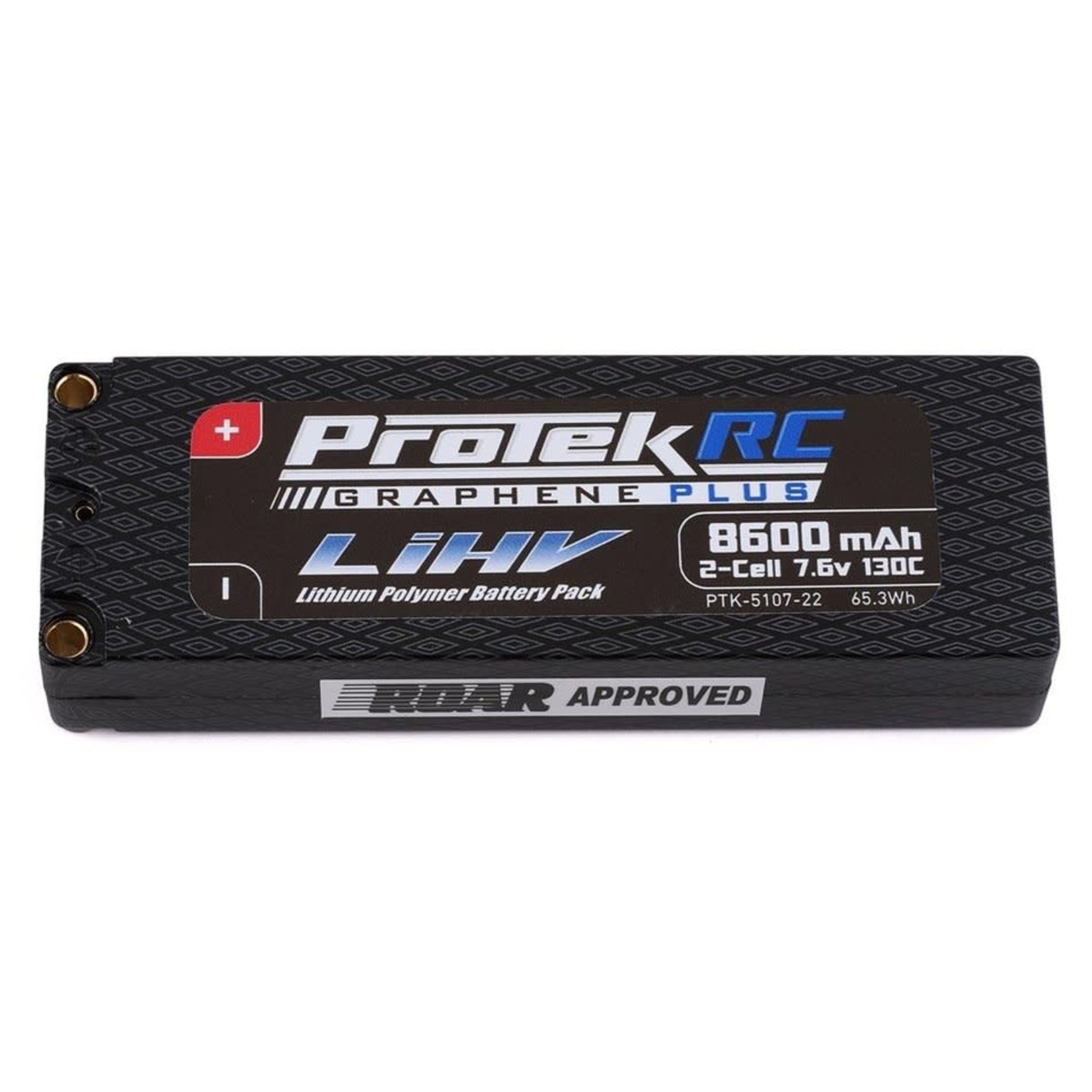 ProTek RC ProTek RC 2S 130C Low IR Si-Graphene + HV LiPo Battery (7.6V/8600mAh) w/5mm Connectors (ROAR Approved) #PTK-5107-22