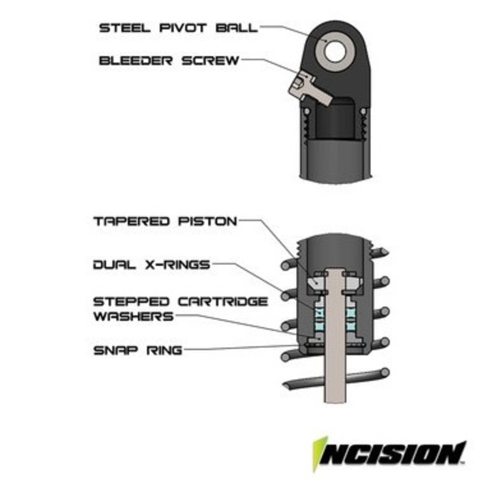 Incision Incision S8E 80mm Shock Set #IRC00500