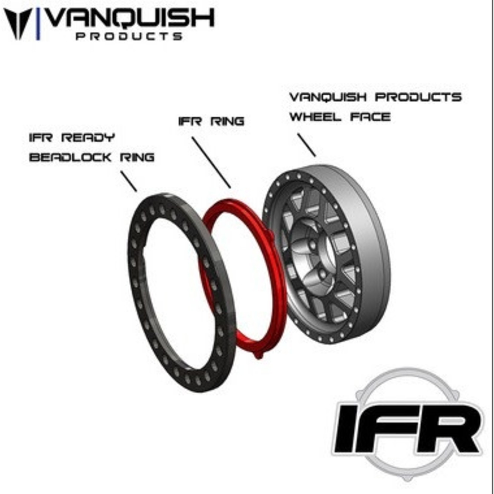 Vanquish Products Vanquish Products 1.9 IFR Skarn Beadlock Grey Anodized # VPS05442