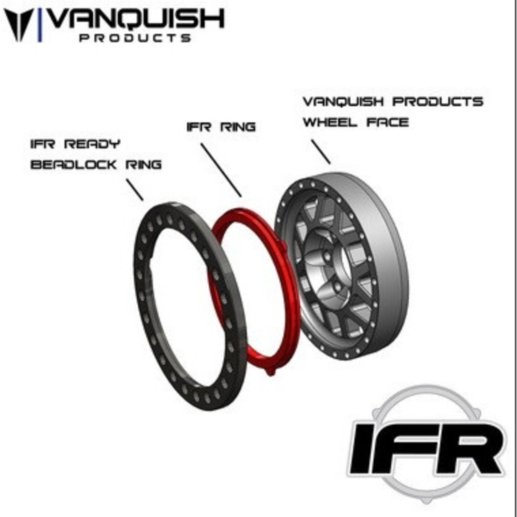 Vanquish Products #VPS05442 Vanquish Products 1.9 IFR Skarn Beadlock Grey Anodized