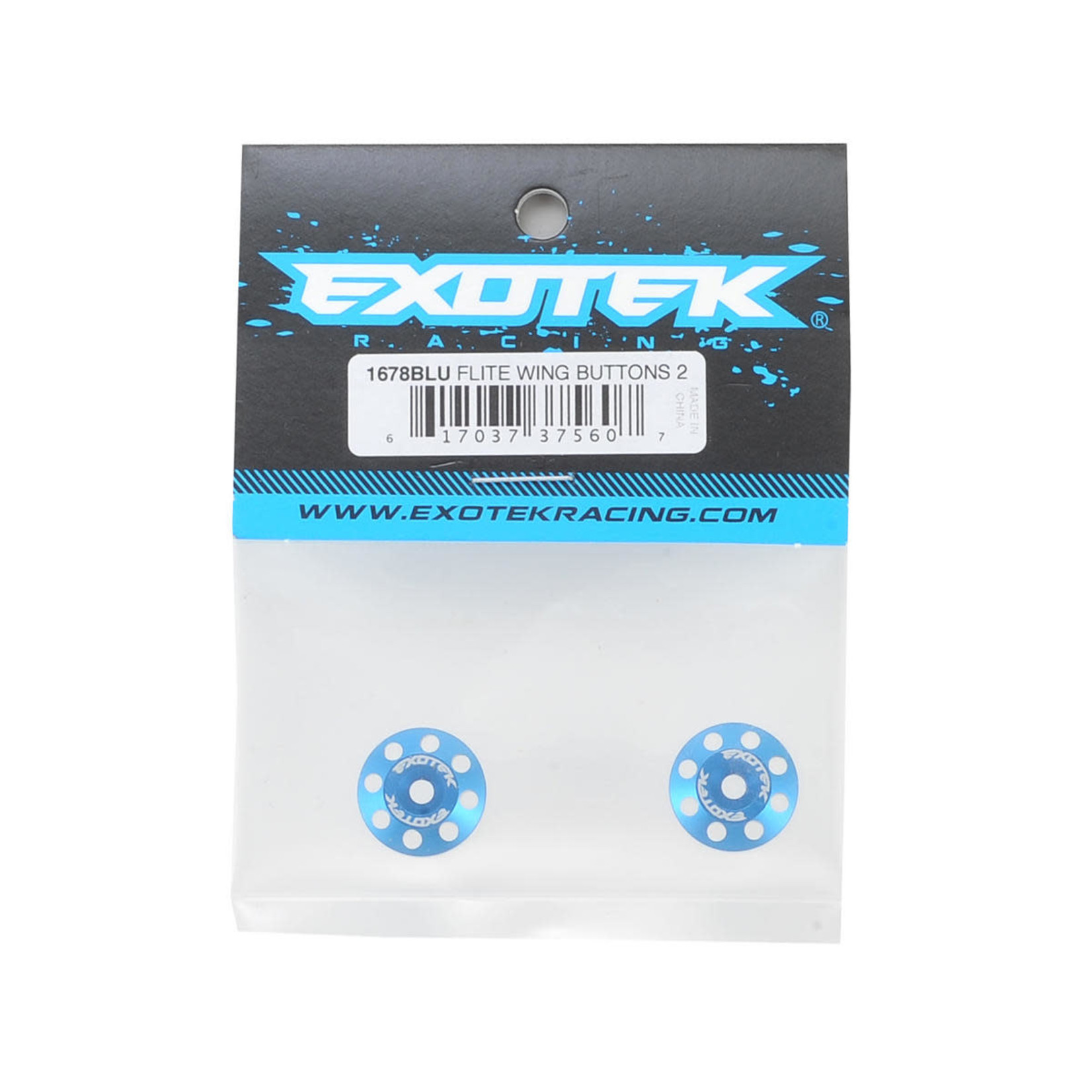 Exotek Exotek Flite V2 16mm Aluminum Wing Buttons (2) (Blue) #1678BLU