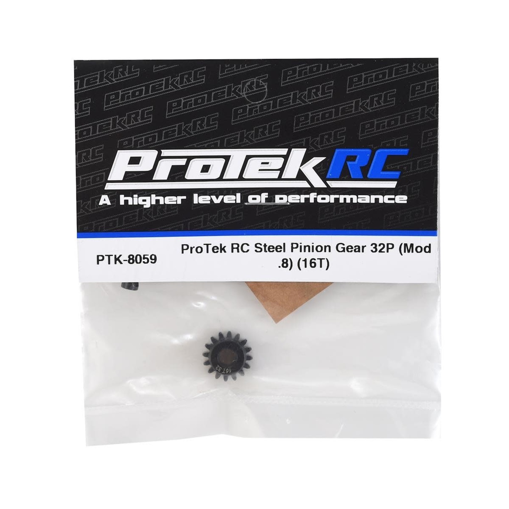 ProTek RC ProTek RC Steel 32P Pinion Gear w/3.17mm Reducer Sleeve (Mod .8) (5mm Bore) (16T) #PTK-8059