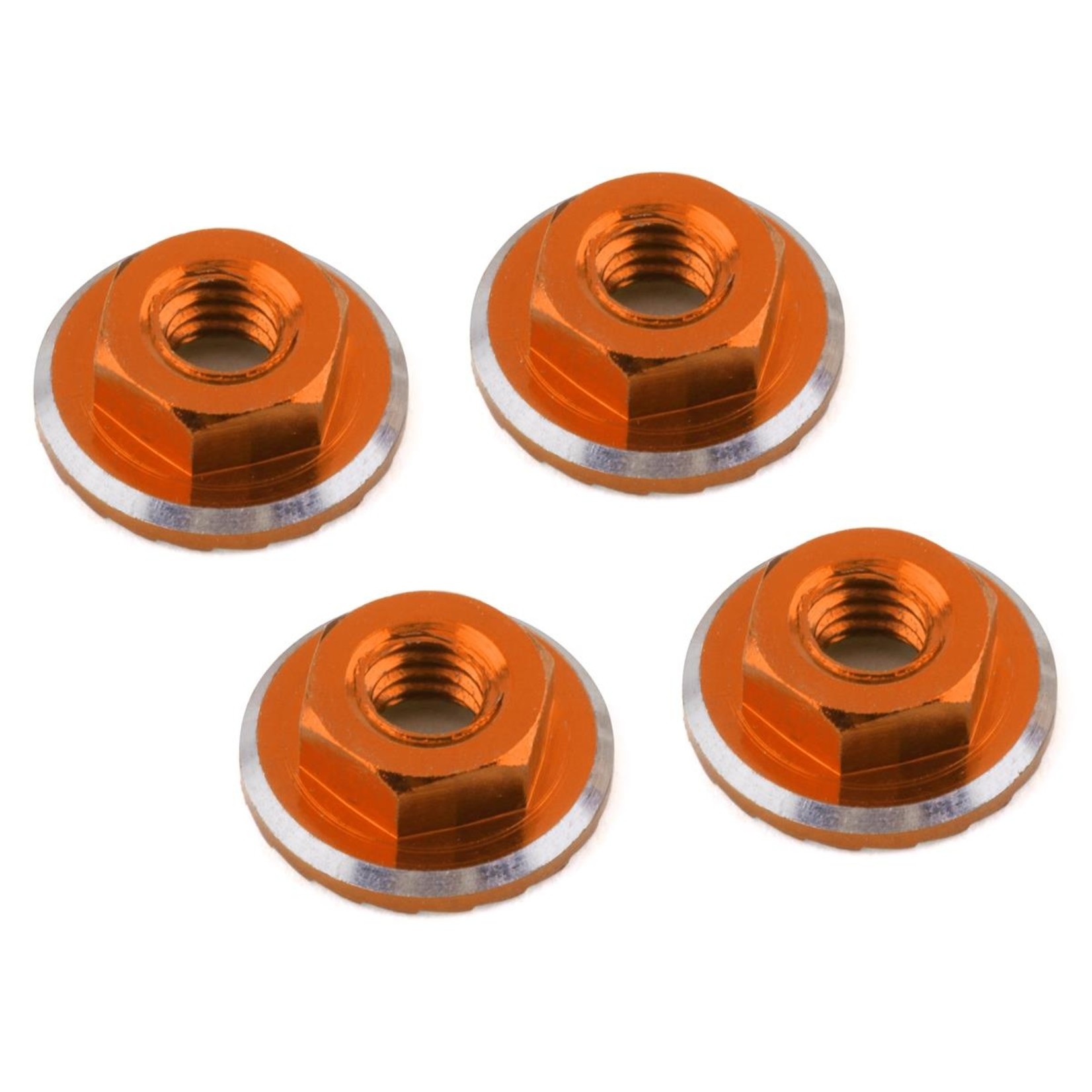 1UP Racing 1UP Racing Lockdown UltraLite 4mm Serrated Wheel Nuts (Orange) (4) #80551