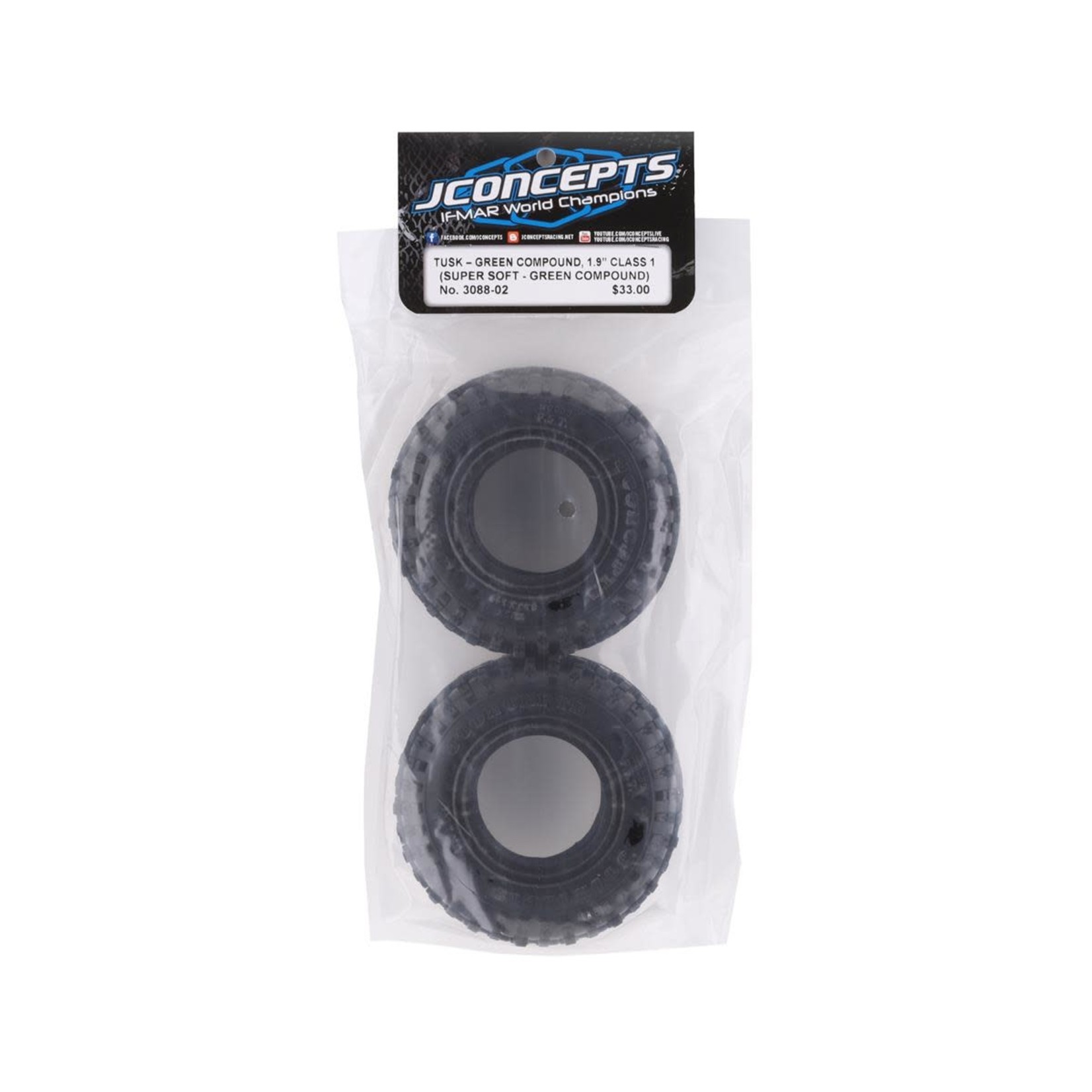 JConcepts JConcepts Tusk Scale Country 1.9" Class 1 Crawler Tires (3.93") (Green) #3088-02