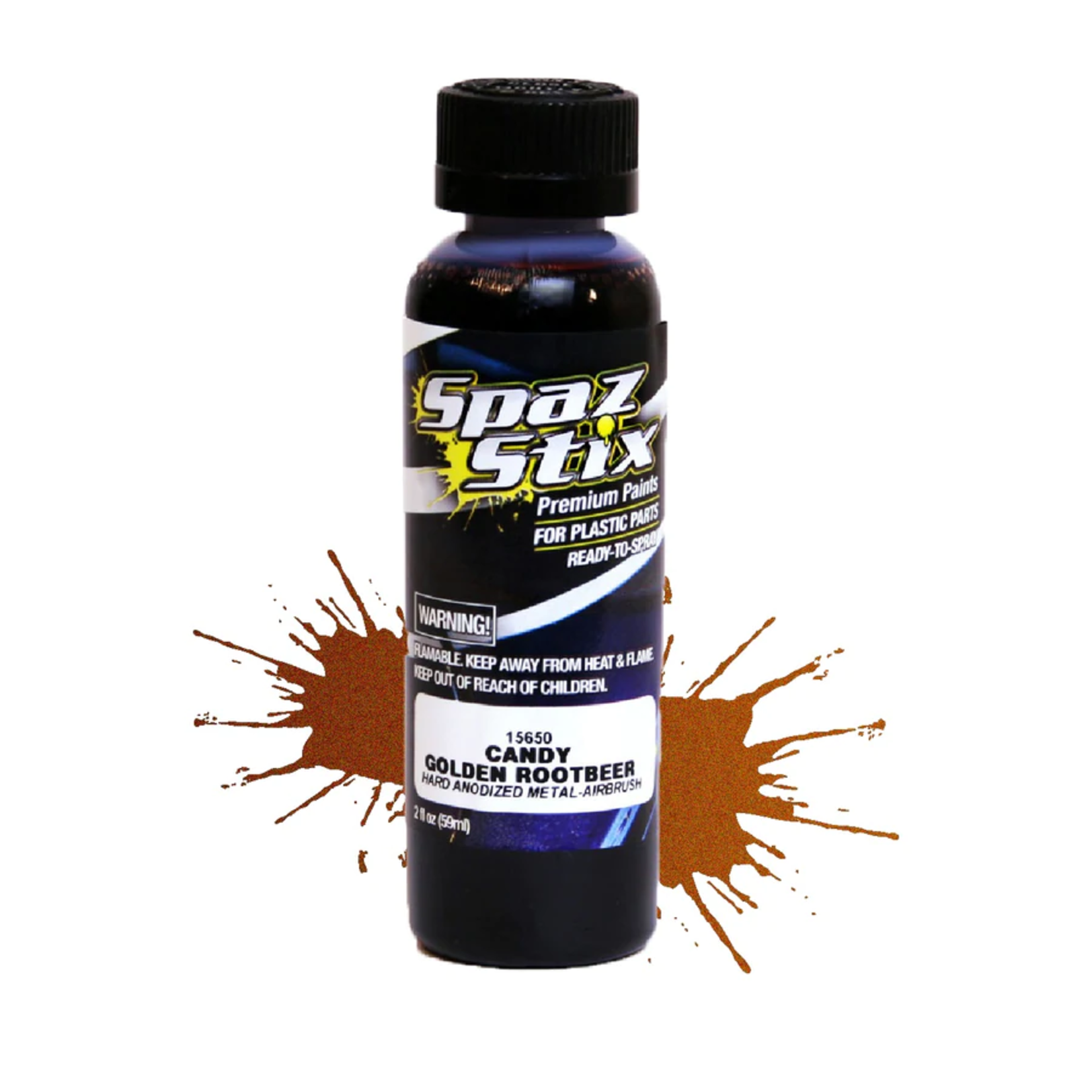 Spaz Stix Spaz Stix - Candy Rootbeer Airbrush Ready Paint, 2oz Bottle #15650